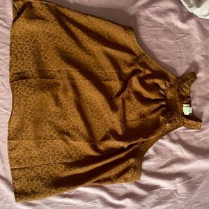 Brown cheetah print shirt